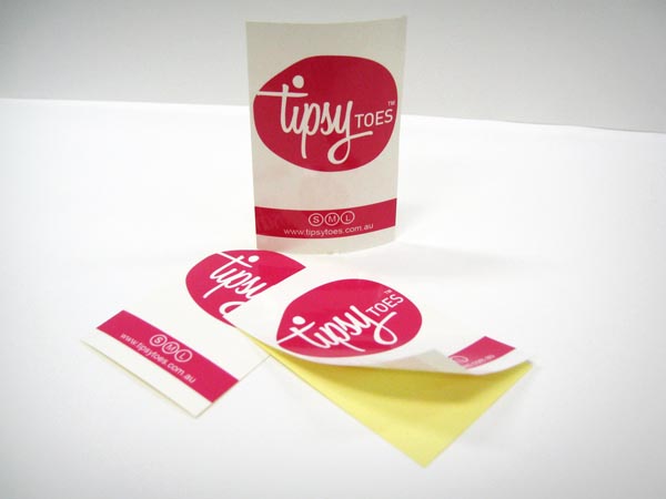 tipsy toes sticker labels